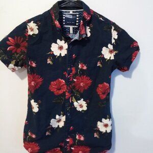 Boy’s Floral Button-Down Dress Shirt (Size 11-12 years) - Gently Used